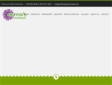 Tablet Screenshot of griffinsgreenhouses.com
